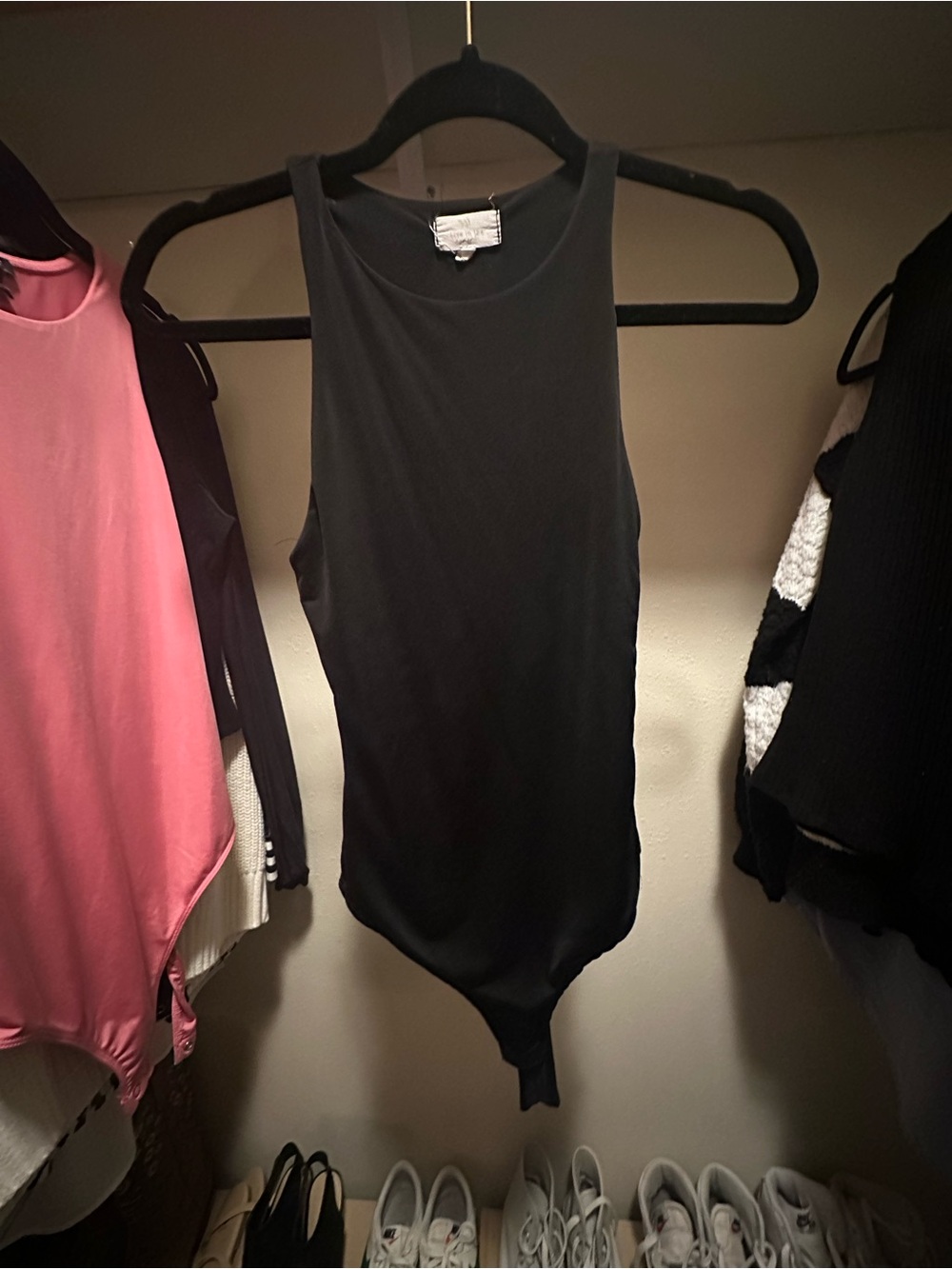 Classic Black Sleeveless Bodysuit Tank - Women